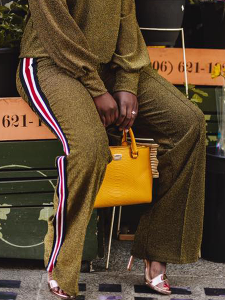 

Loose Casual Color Block Long Pants Straight pants, As picture, Pants