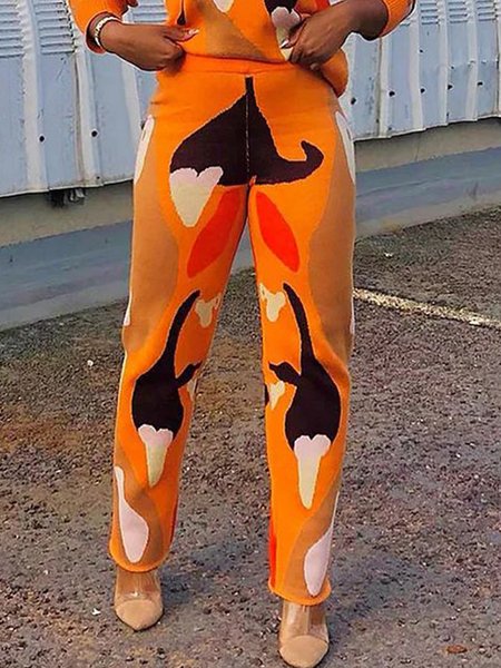 

Regular Fit Sweater Straight Casual Pants, As picture, Pants
