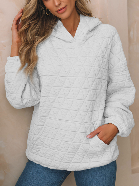 

Casual Hoodie Plain Sweatshirt, White, Hoodies & Sweatshirts