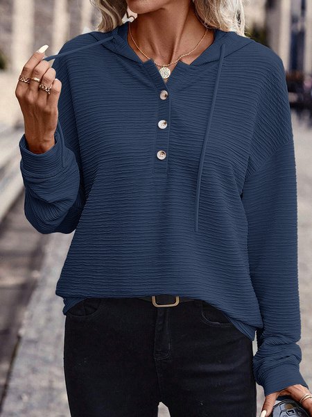 

Casual Hoodie Plain Sweatshirt, Blue, Hoodies & Sweatshirts
