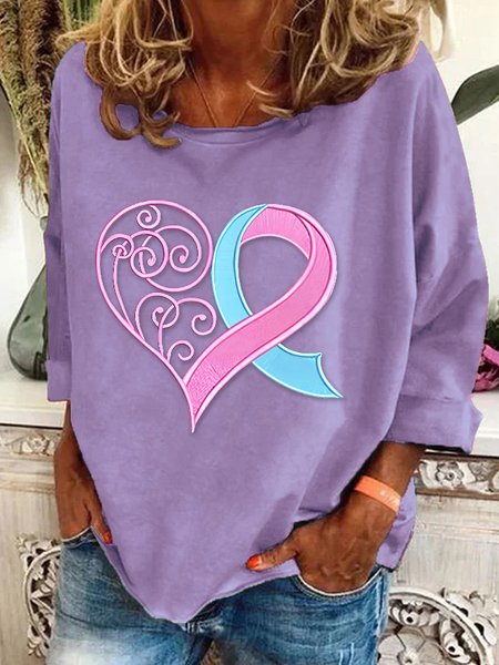 

Pink Breast Cancer Heart Casual Sweatshirt, Lavender, Hoodies&Sweatshirts