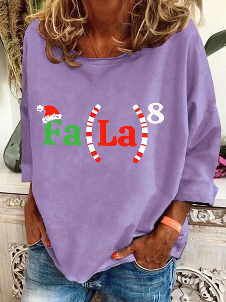 Christmas Math Teacher Math Fa La La Casual Sweatshirt, Lavender, Hoodies&Sweatshirts