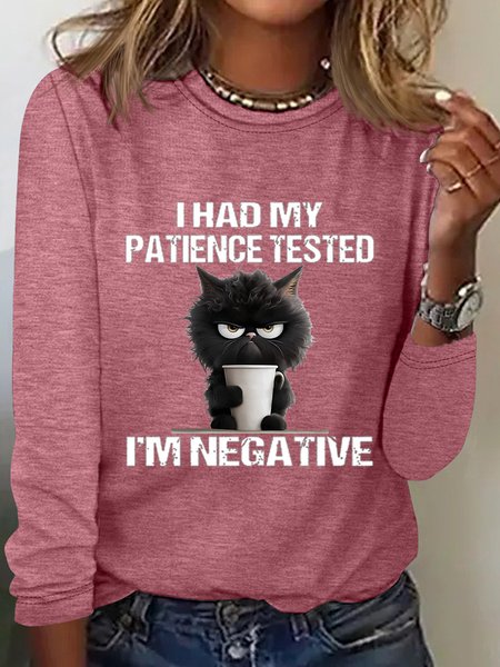

I Had My Patience Tested Casual Long Sleeve Shirt, Watermelon, Long sleeves