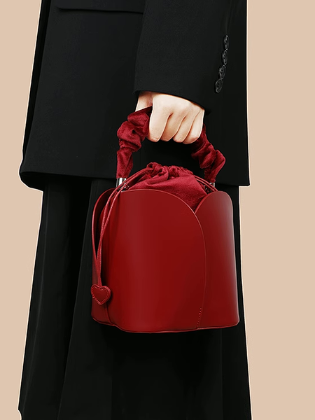 PU Elegant Clutch Bag, Wine red, Bags