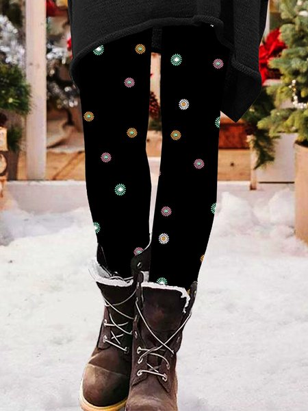 

Women's Small Daisy Vintage All Season Long Leggings, Black, Leggings