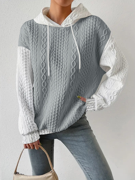 

Casual Hoodie Color Block Sweatshirt, Gray, Hoodies & Sweatshirts