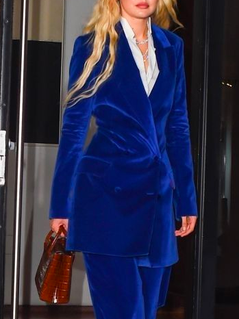 Velvet Regular Fit Regular Sleeve Urban Blazer, Blue, Blazers