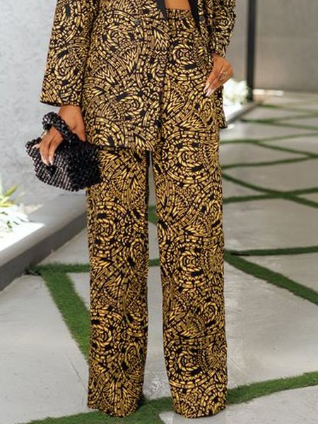 

Abstract Urban Loose Pants, As picture, Pants