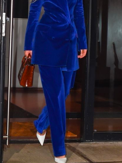 

Urban Velvet Plain Fashion Pants, Blue, Pants