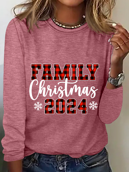 

Family Christmas 2024 Casual Long Sleeve Shirt, Watermelon, Long sleeves
