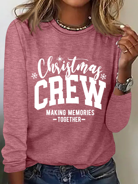 

Christmas Crew Casual Long Sleeve Shirt, Watermelon, Long sleeves