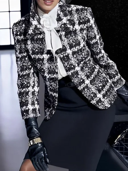 

Urban Stand Collar Regular Sleeve Jacket, As picture, Jackets