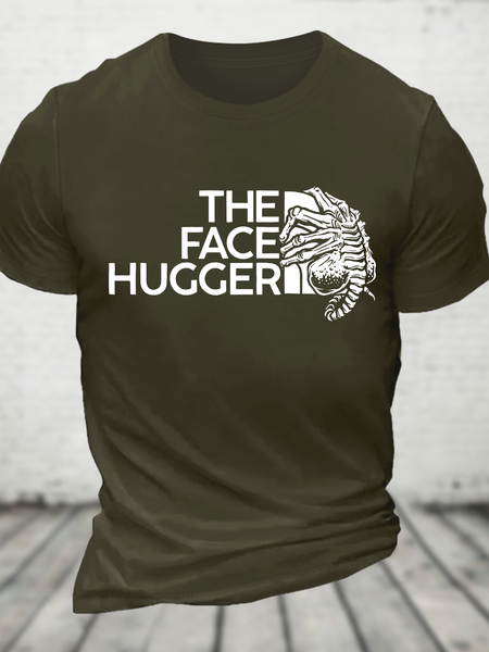 

The Face Hugger Cotton T-Shirt, Army green, T-shirts