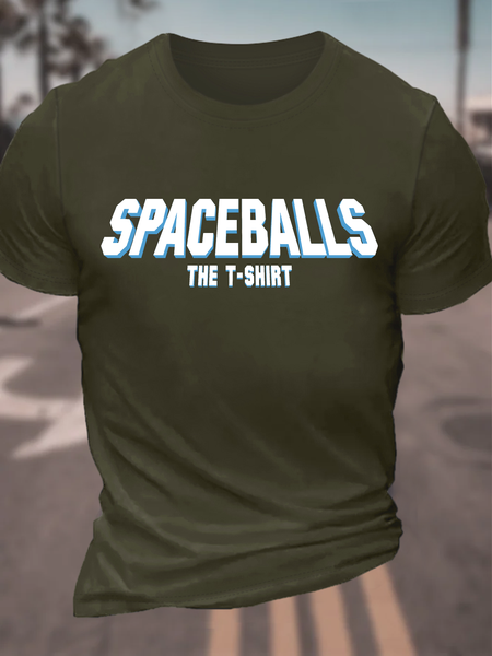 Space Cotton T-Shirt, Army green, T-shirts