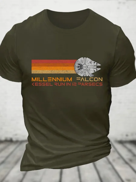 

Millennium Falcon Kessel Run In Is Parsecs Cotton T-shirt, Army green, T-shirts
