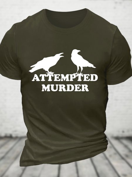 Attempted Murder Cotton T-shirt, Army green, T-shirts