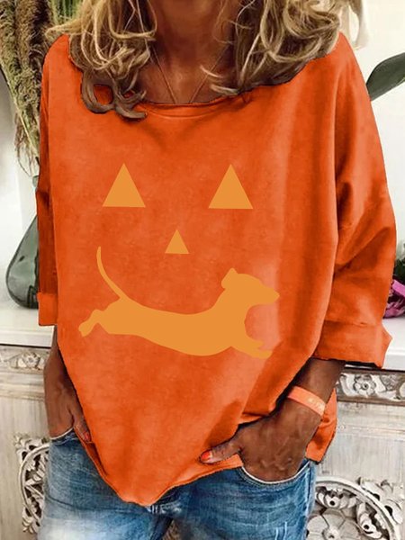 

Dachshund And Halloween Casual Sweatshirt, Orange, Hoodies&Sweatshirts