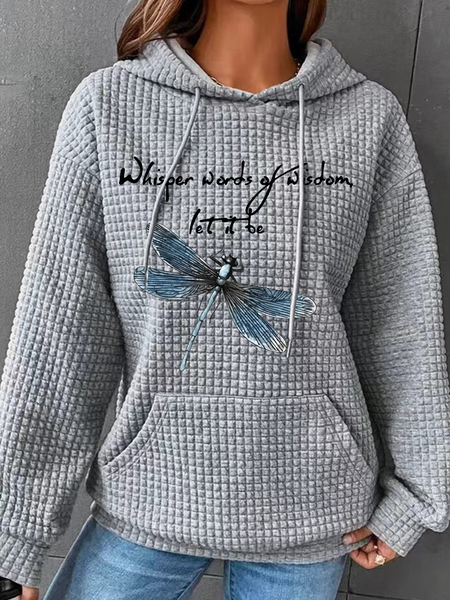 

Whisper Words Of Wisdom Simple Loose Hoodie, Gray, Hoodies&Sweatshirts