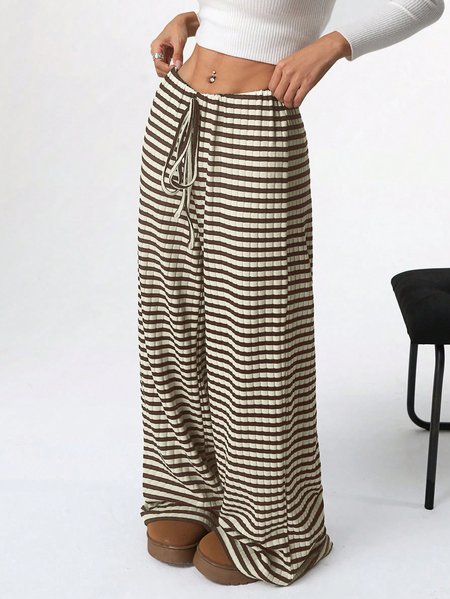 

Casual Jersey Pants, Brown, Pants