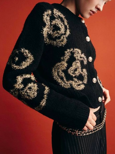 

Urban Split Joint Regular Sleeve Cardigan Sweater, As picture, Cardigans
