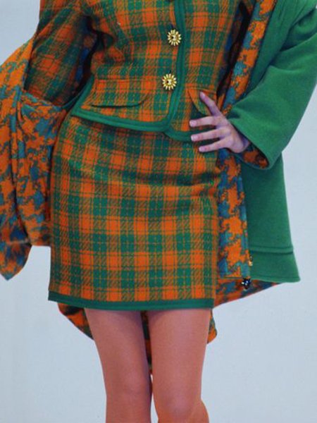 

Regular Fit Urban Plaid Mini Skirt, Green, Skirts