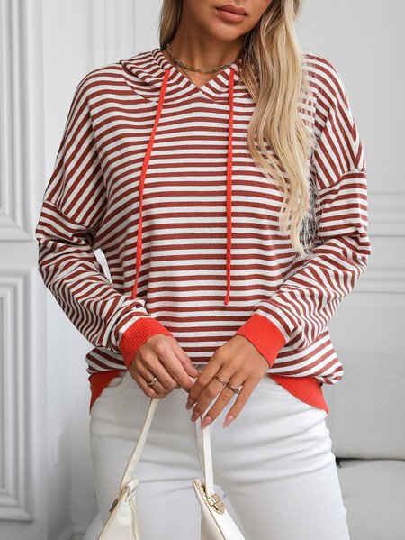 

Casual Hoodie Striped Sweatshirt Zipper, Caramel, Hoodies & Sweatshirts