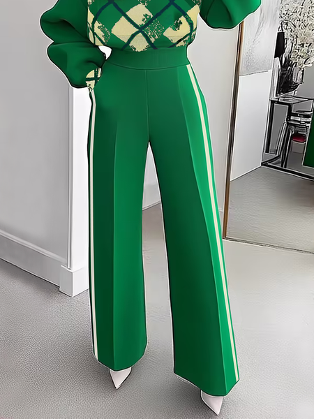 

Medium Elasticity Casual Pants Straight pants, Green, Pants