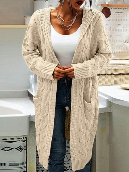 Plain V Neck Cardigan, Off white, Sweaters & Cardigans