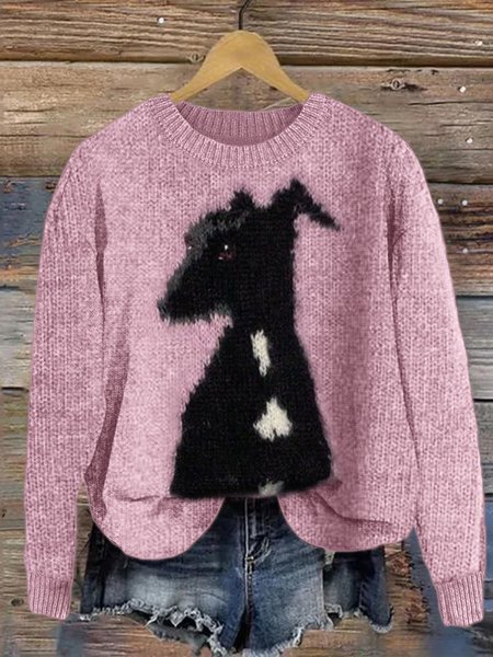 

Simple Maple Leaf Sweater, Pink, Sweaters