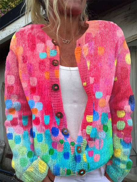 

Women's Breast Cancer Awareness 3D Printing Sweater Cardigan, Pink, Cardigans