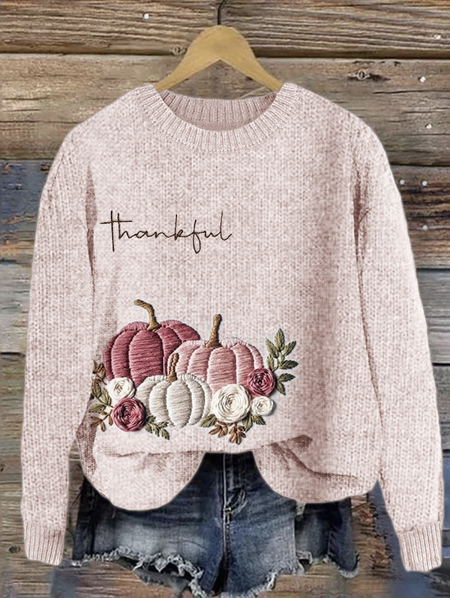 

Maple Leaf Casual Sweater, Pink, Sweaters