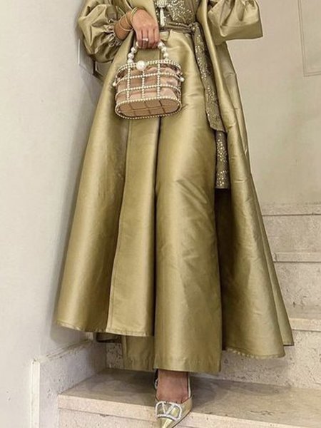 

Plain Loose Elegant Wide leg Pants, As picture, Pants