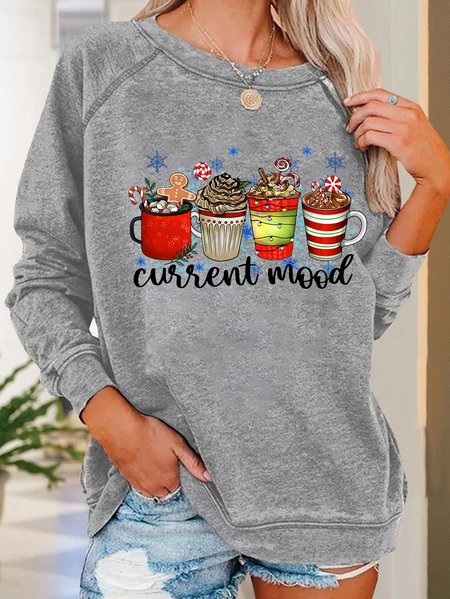 

Christmas Coffee Casual Sweatshirt, Light gray, Hoodies&Sweatshirts
