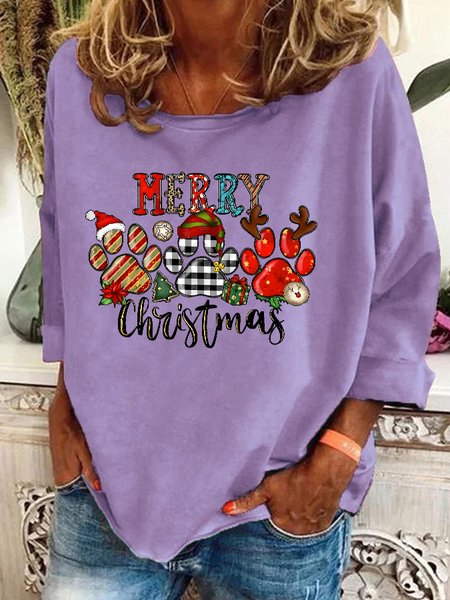 

Christmas Dogs Paws Casual Sweatshirt, Lavender, Hoodies&Sweatshirts