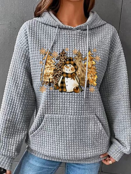 

Christmas Tree Simple Loose Hoodie, Gray, Hoodies&Sweatshirts