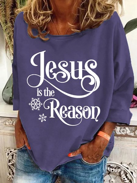 

Jesus Is The Reason Casual Sweatshirt, Deep purple, Hoodies&Sweatshirts