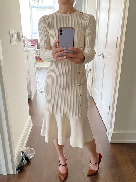 

Regular Sleeve Long Elegant Sweater Dress, Apricot, Maxi Dresses