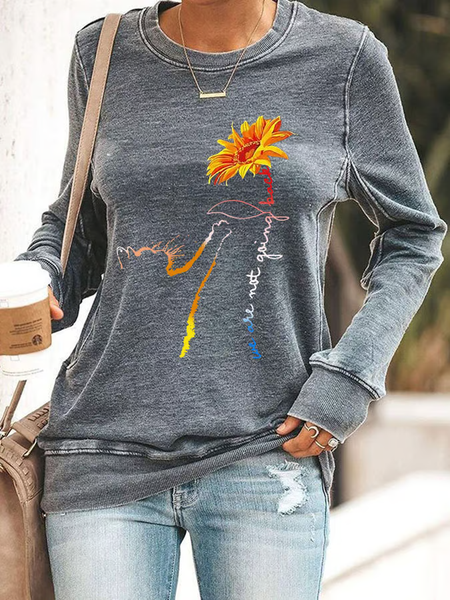 

Women's We're not going back cat sweatshirt, Gray, Hoodies&Sweatshirts