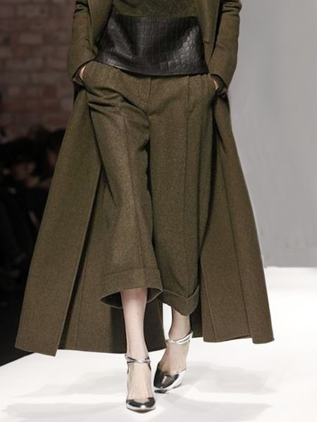 

Urban Loose Plain Pants, Dark green, Pants
