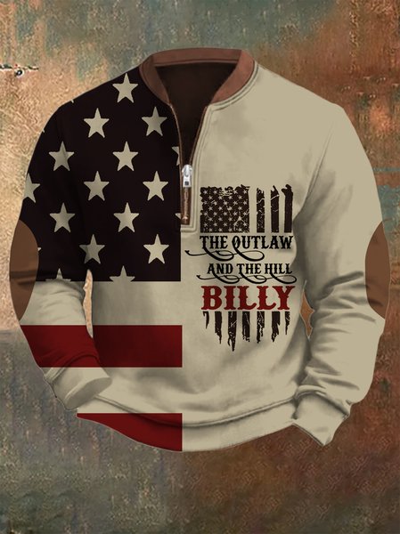 

Men's The Outlaw and The Hillbilly Fit Sweatshirt, Khaki, Hoodies&Sweatshirts