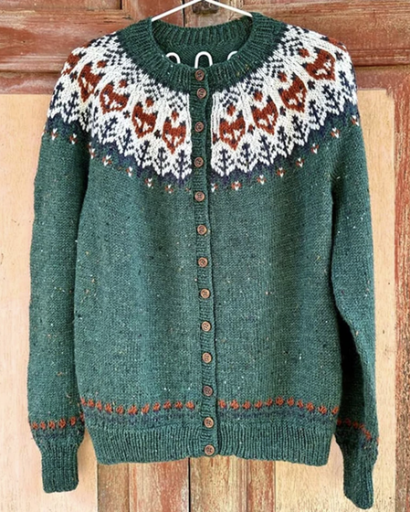 

Geometric Vintage Sweater, Green, Sweaters
