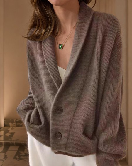 

Women's Casual Spring/Fall Plain Wool/Knitting Buckle Cardigan, Coffee, Outerwear