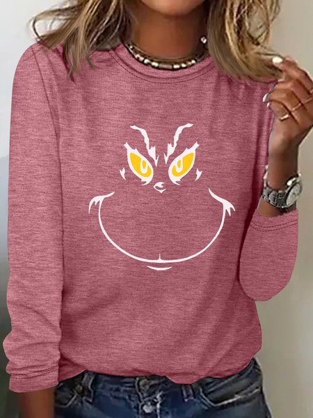 

Fun Christmas Printed Casual Long Sleeve Shirt, Watermelon, Long sleeves