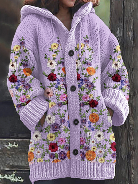 

Casual Regular Fit Cardigan, Purple, Cardigans