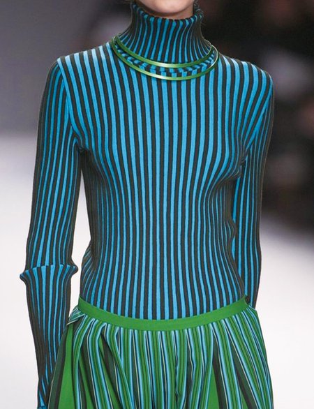 

Regular Sleeve Striped Turtleneck Urban Sweater, As picture, Pullovers