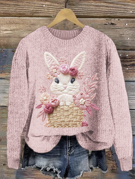 

Women Knitted Maple Leaf Long Sleeve Comfy Casual Sweater, Pink, Hoodies & Sweatshirts