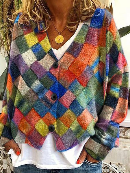 

Wool/Knitting Casual Cardigan, Red, Cardigans