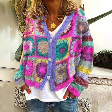 

Casual Wool/Knitting Turkey Cardigan, Lavender, Cardigans