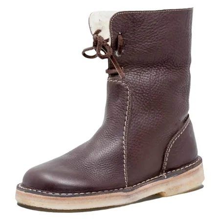 

Plain Leather Autumn West Style Western Boots, Cameo brown, Boots