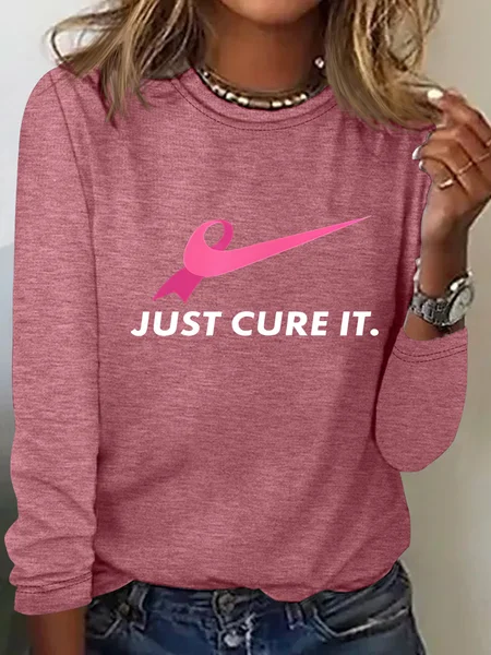 

Just Cure It Casual Long Sleeve Shirt, Watermelon, Long sleeves